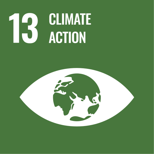 "Logo for UN Sustainable Development Goal 13: Climate Action" by United Nations, Wikimedia Commons, 26 October 2020. Public Domain.
